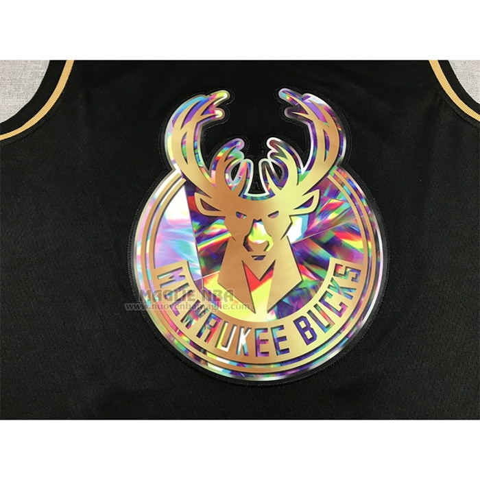 Maglia
 Giannis Antetokounmpo NO 34 Milwaukee Bucks Golden Edition 2021-22 Nero
